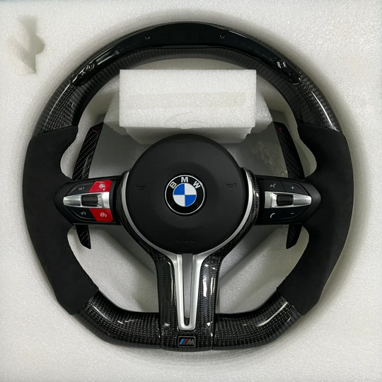 Custom BMW F Chassis Carbon Fiber Steering Wheel