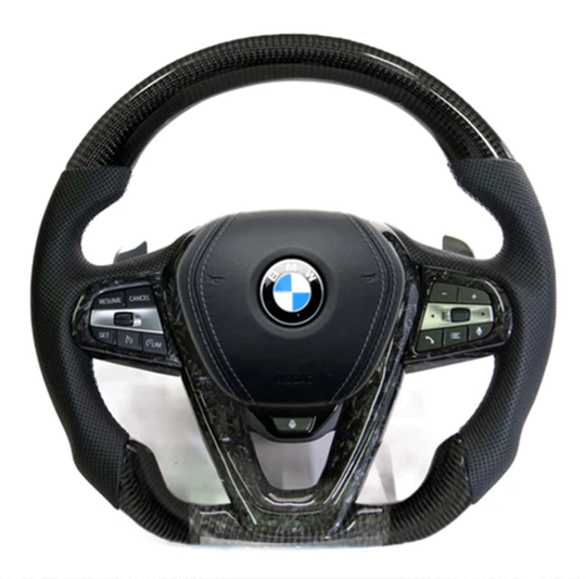 Custom BMW G BMW G30, G31, G32, G11/G12, G05, G06, and G07 Carbon Fiber Steering Wheel