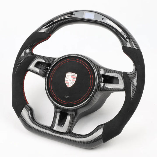 Custom Porsche 911, Boxster, Cayman, Cayenne, and Panamera (2009-2016) Carbon Fiber Steering Wheel