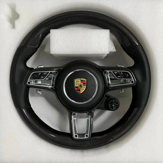 Custom Porsche Macan Carbon Fiber Steering Wheel 2017+