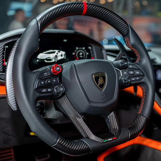 Custom Lamborghini Revuelto Carbon Fiber Steering Wheel