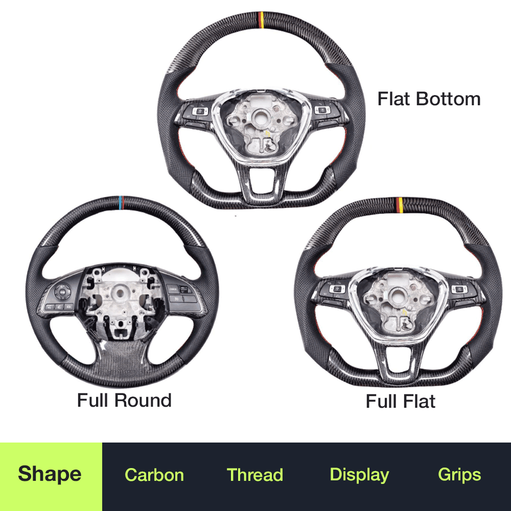 Custom Porsche 911, Boxster, Cayman, Cayenne, Panamera Carbon Fiber Steering Wheel 2009+